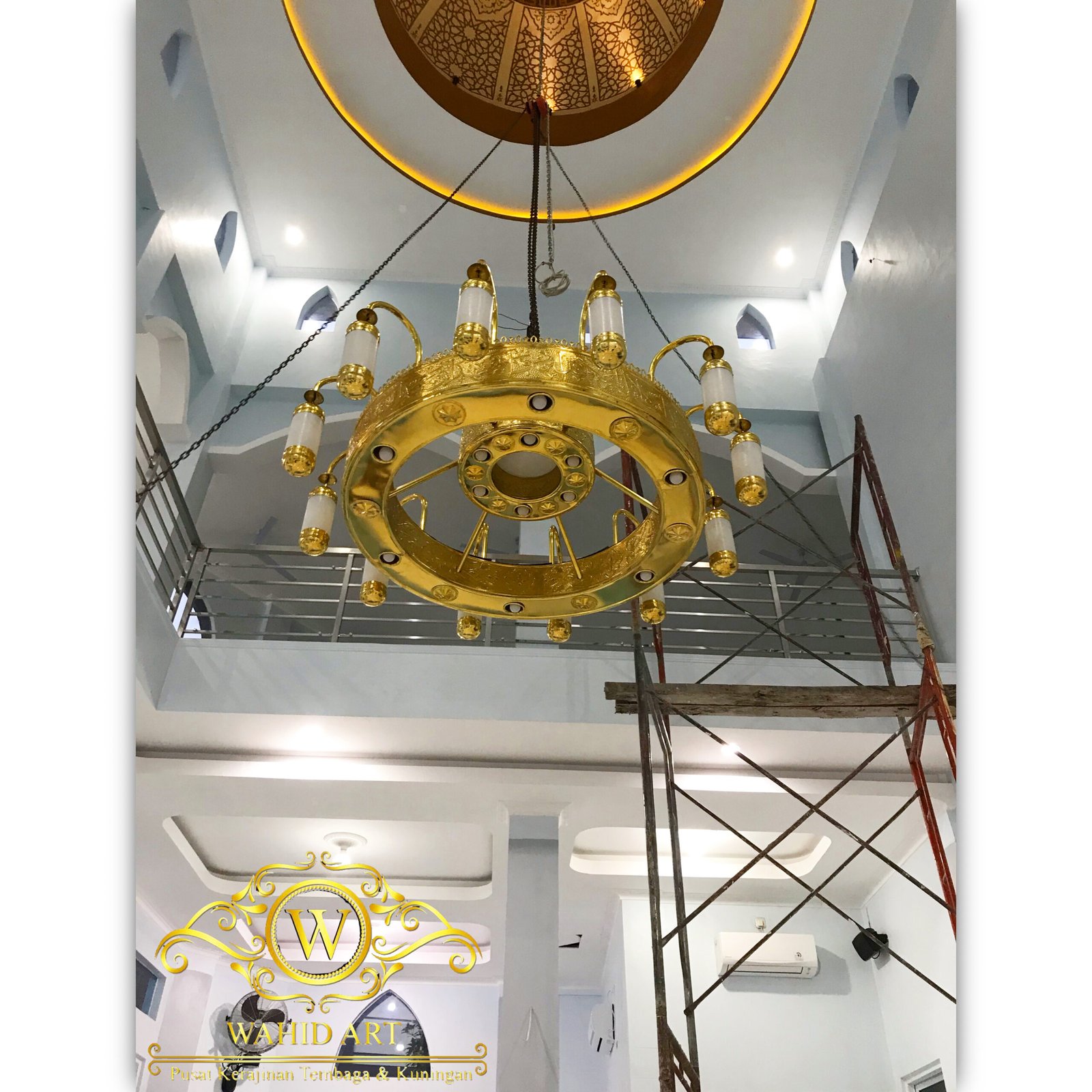 replika lampu nabawi kuningan tembaga