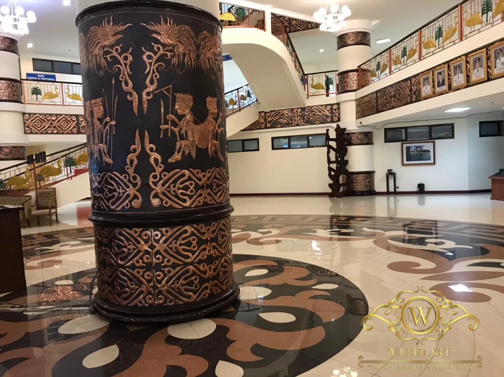 kerajinan tiang pilar tembaga